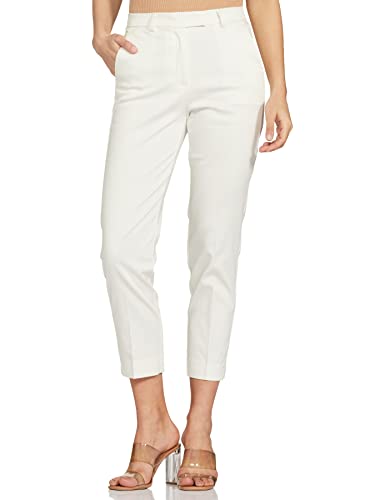 Image of Marks & Spencer Womens Solid Mid Rise Slim Fit Trouser