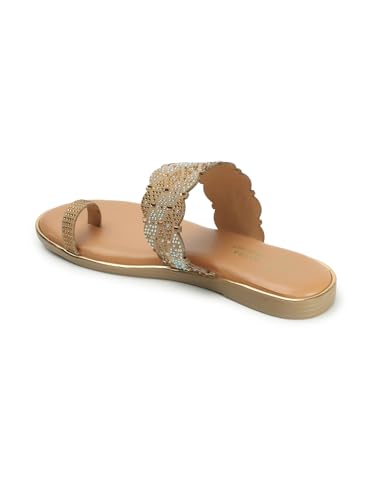 Image of Carlton London Women's Cli-Wn-Cll-7946-A Flat Sandal