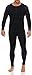 Produktbild 1x Set Herren-Thermounterwäsche Unterhose Unterhemd Langarm Gr. L/XL schwarz/blau Skiunterwäsche innen angeraut warm gegen Kälte weich Wintersport Termo-Unterwäsche, 1x Set Langarm Schwarz/Blau, L-XL