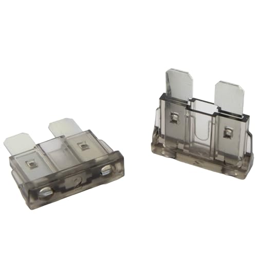 SeKi Lot de 5 fusibles à fiche plate standard ATO 2A gris ; Fusible de voiture fusible à lame 19mm 32V/DC caravane de bateau