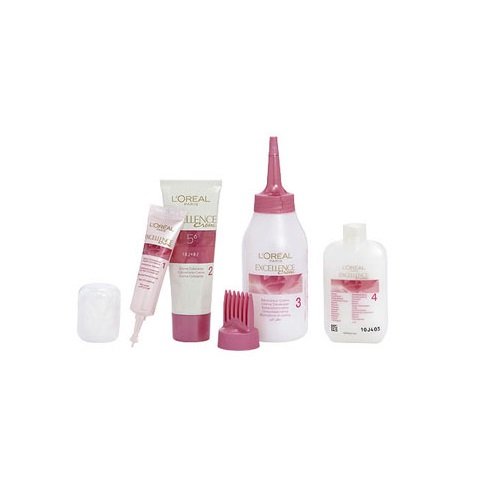 L’ORÉAL PARIS - Coloration Cheveux Permanente Triple Soin - Couvre 100% des Cheveux Blancs - Excellence Crème - Nuance : Châtain Auburn (5.60) (Lot de 2)