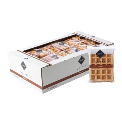 Reposteria variadas, Croisant, Palmeras, Cañas, Gofres Todo para desayunos Meriendas o Aniversarios (Gofre maxi normal 110 g contiene 24 u)