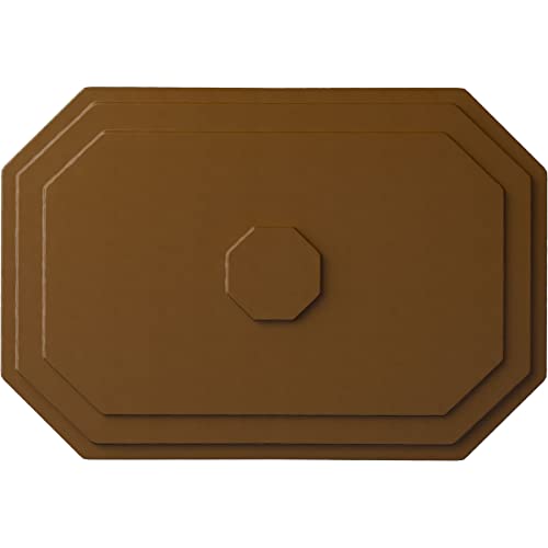 Image of Ekena Millwork CM25FESTF 25-1 /4 inch x 17-1 /4 inch x 1-3 /4 inch Felix Ceiling Medallion, Smokey Topaz