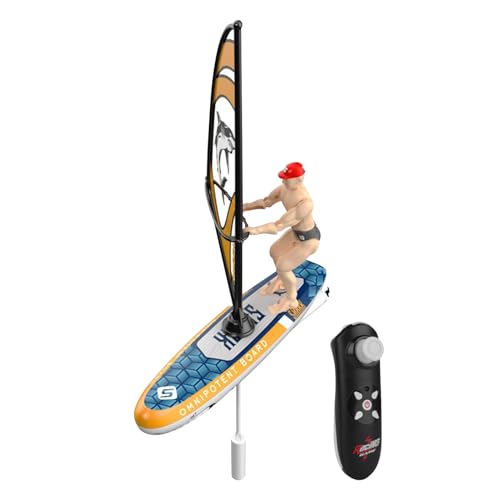 Boat RC - Artesanía eléctrica impermeable, velero recargable colorido | Sistema de control suave juego de barcos, playa juega juguete remoto para niños de 8 a 12 años, juegos de piscina fam