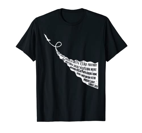 Divertido Piloto Regalos Lindo Aviador Tees Aviación Fonética Código Camiseta