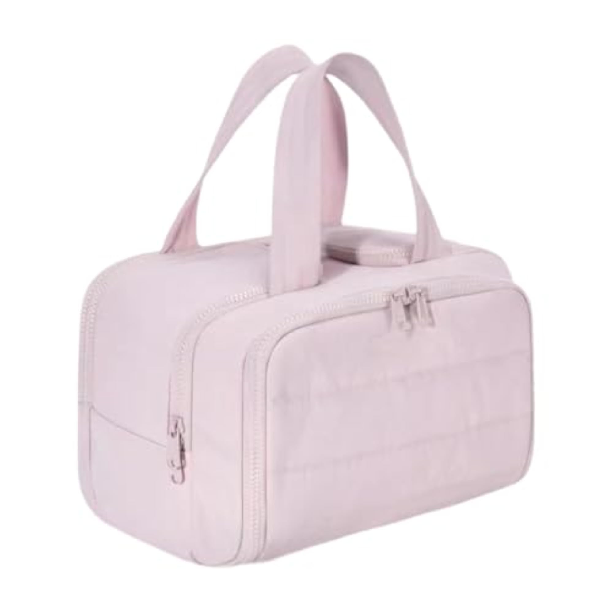 Open Toiletry Bag Makeup Organizer for Outdoor Trips, Pink