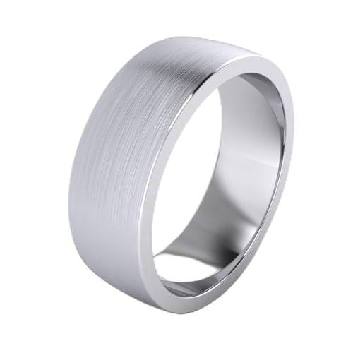 Bague de mariage brossé mat pour un style élégant au quotidien