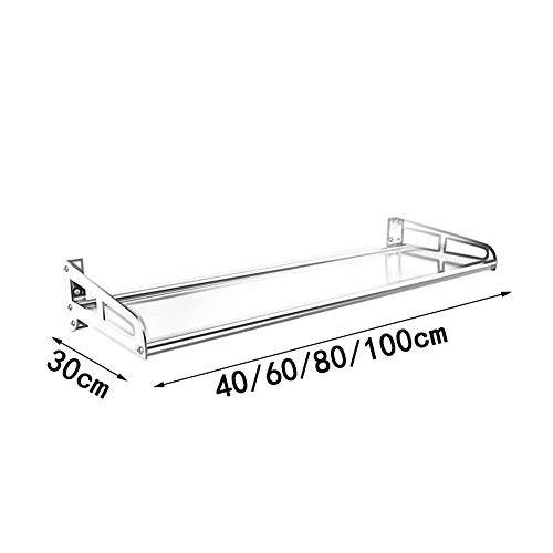 Mensola da parete in acciaio inox e portasciugamani – antiruggine per cucina e bagno, 22 opzioni di dimensioni, design moderno, finitura argento, soluzione salvaspazio