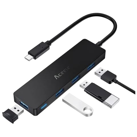 Aceele USB C HUB, ultradünner Typ C-Adapter Cover