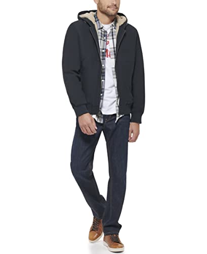 Image of Levi's mens Workwear Cotton Canvas Hoody Bomber Jacket (Regular & Big & Tall Sizes)
