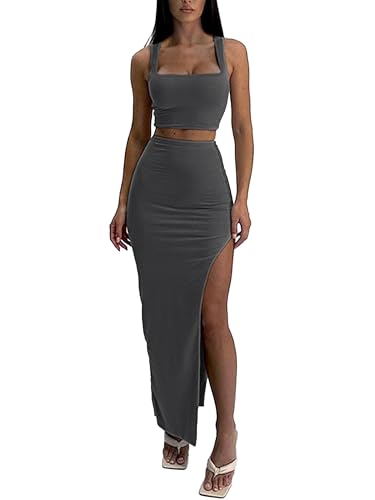 Image of ELLEVEN Two Piece Skirt Sets for Women Going Out Outfits