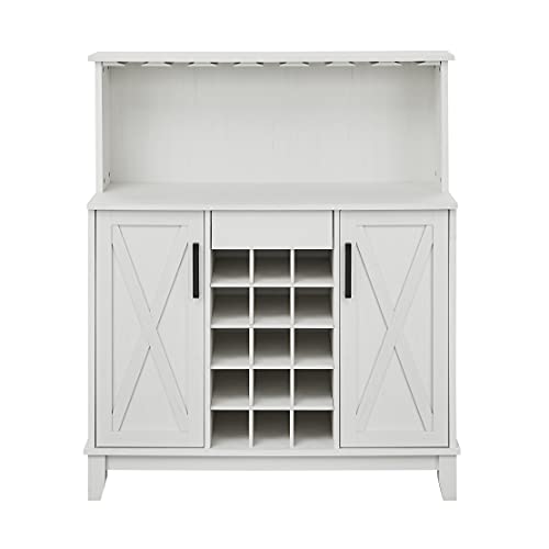Home Source Bar Cabinet with Wine Rack in Off-White Finish - Thumbnail 6
