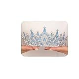 JWICOS Crystal Crowns and Tiaras Headband for Women Princess Wedding Tiara for Birthday Party Prom Bridal Tiara Crown for Halloween Costume (Blue)