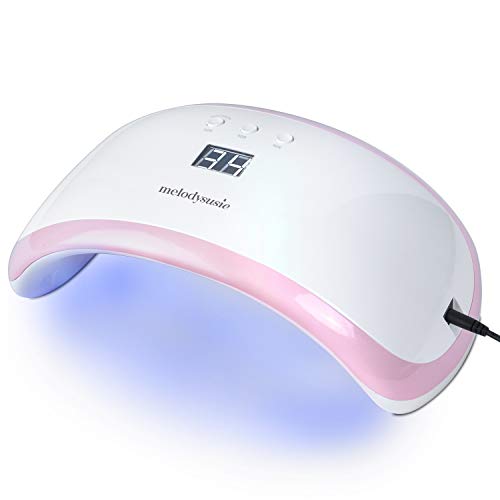 MelodySusie UV LED Nail Lamp Dryer, Smart LED Gel Curing Light, Compact Manicure Pedicure Nail Art Lamp with 3 Timer Setting, Intelligent Sensor for Acrylic, Gel Nail Polish