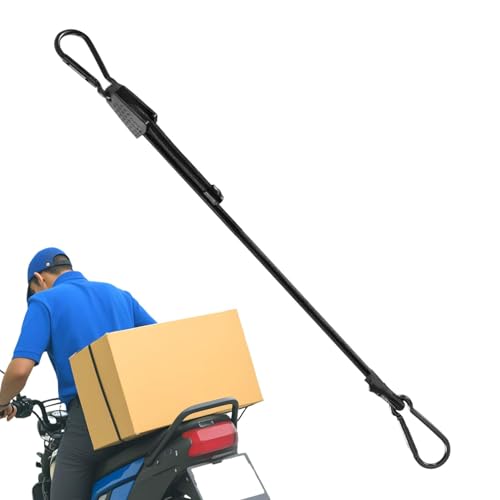 Cable elástico ajustable, correas elásticas | Cable elástico ajustable con gancho de mosquetón, correas elásticas con clips, cuerda de equipaje exterior, correas negras resistentes a los rayos UV para