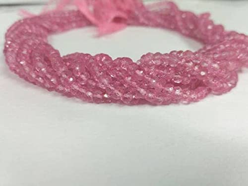 Perles quartz rose naturel 3.5mm authentiques sans traitement pour éviter les fausses pierres