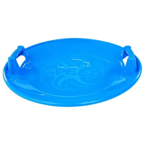 CIOURSTO Trineo De Discos para Nieve, Material PP, Resistente Al Desgaste Y A Bajas Temperaturas, Capacidad De Carga Máxima 50 Kg, 66,5 cm De Diámetro (Blue)
