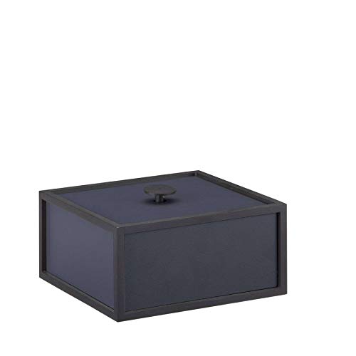BY LASSEN Frame Box Boîte de Rangement Bleu foncé 14 x 14 cm