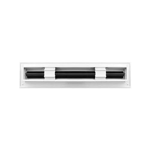 Grille d'aération décorative blanche avec diffuseur linéaire de 30.5 cm à fente unique