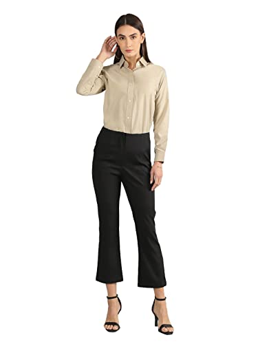 Image of CHKOKKO Women Solid Polycotton Regular Formal Shirt