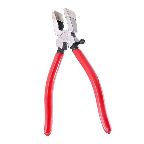 Harilla Glasbrechzange, Schlüsselanhänger-Zange, Trimmbrecher, robuster Stahl, Glas-Laufzange, Glasschneidewerkzeug für Schlüsselanhänger, Fliesen, Mosaike, 8 Zoll gebogene Backen