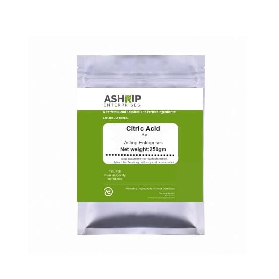 Ashrip Enterprises 250gm Citric Acid For Cleansers, Toners,Make-up, Lipstick, Bath products, Soaps and Detergents, Hair dyes And colors, Hair And Skin care products.