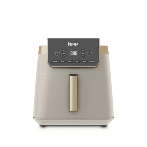 Ninja Air Fryer Heißluftfritteuse MAX PRO, 6,2L Airfryer, Antihaftbeschichtung, spülmaschinenfester Korb und Crisper Gittereinsatz, Fritteuse ohne Öl, Kochen aus dem Gefrorenen, Stone Gold AF180EUSD 1