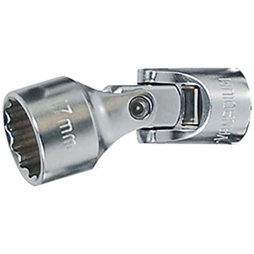 KING TONY 375010M Socket Articulado 3/8" Bi-Hexagonal 10mm for DIYers & Professionals, Built for Repair and Installation tasks 10mm