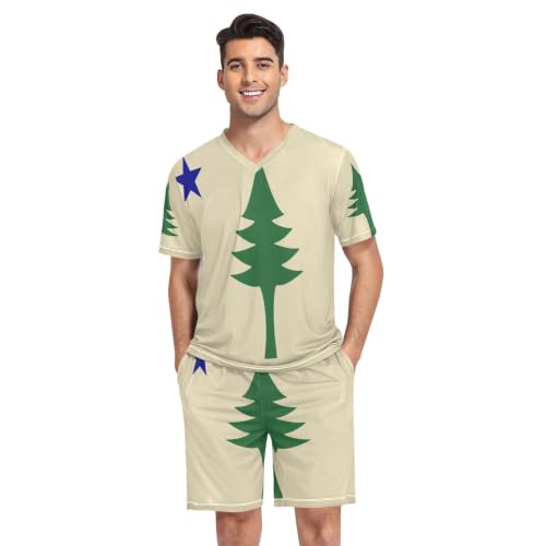 Camisa de pijama para hombre con manga corta ideal para noches de verano en casa