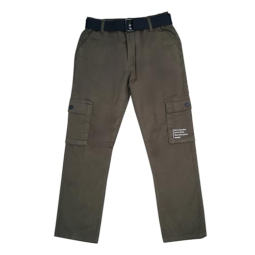 Image of CAVIO Boys Cotton Solid Cargo Pants