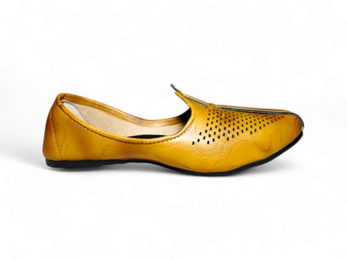 Image of Vestra Aura Ventura Men's Ethnic Mojari Premium Handmade Traditional Footwear Laser Cuts