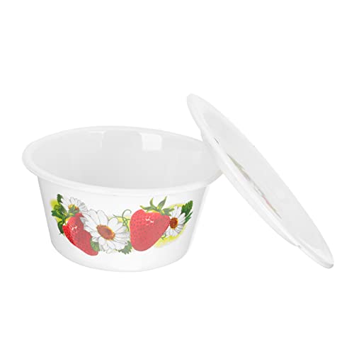 Tazón esmaltado Cabilock con tapa vintage 13.5 cm miniatura 1