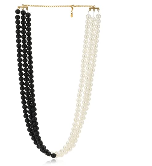 SUNDARA JEWELS Pearl Multi-Layered Necklace - Long Jewelry Set Traditionally Styled for Women Black & White Moti Beads,Aesthetic Multilayer Neckpiece - Rani Haar Mala Jewelry (B0BSFS1MFT) Amazon Price History, Amazon Price Tracker