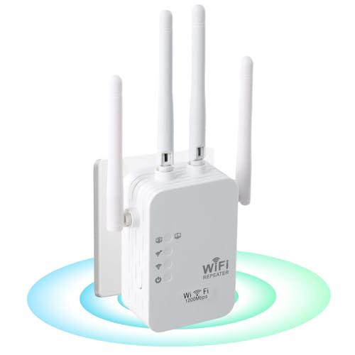 Ziyonix Ripetitore WiFi Potente per Casa, 1200Mbps Dual Band 2.4G/5G Estensore...