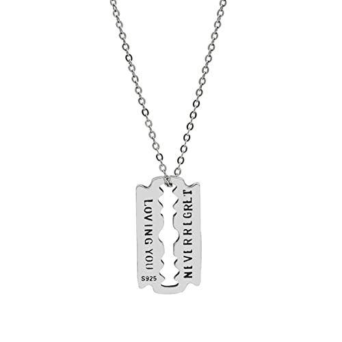 Chaîne en argent sterling collier Love You bijoux femme tendance