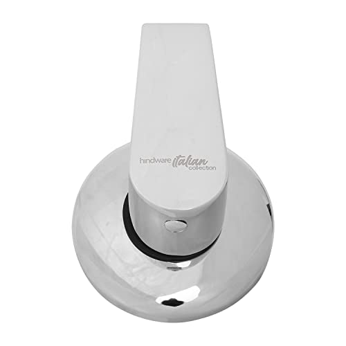 Image of Hindware Italian Collection F360052CP Element Exposed Part Kit for Flush Cock (with Sleeve, Handle & Flange), Brass with Chrome Finish