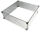 Elementi Outdoor Manhattan Fire Pit Table Tempered Glass Square 22 x 22 x 7 inches Heavy Duty...