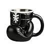 Bibykivn Tazza Boxe 200ml, Tazza Guantone Strane Uomo, Originale Tazzina Caffe Divertente in Inserto in Acciaio Inox, Regalo Divertente per Uomini, Appassionati di Sport, per Caffè, Tè (Nero)