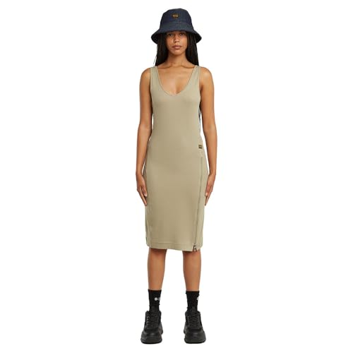 G Star Vestido Informal para Mujer con Cremallera asimétrica, Beige Light Toggee D26593 d275 c626, XL