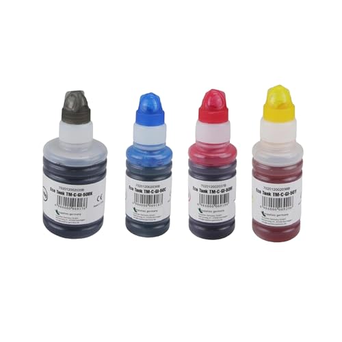 Eurotone Tintenpatrone GI-50 GI50, kompatibel für Canon PIXMA GM2050 GM4050 G5050 G6050 G7050 Drucker, Multipack 4 Farben