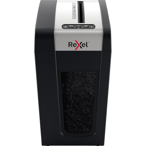 Rexel Secure MC6 Whisper-Shred™ Shredder, Micro Cut, 7-6 Sheets A4 (70-80 G/m²) Capacity, Security Level P5, 18L Waste Bin, Very Quiet & Compact, For Home, Black, 2020130EU - View #5