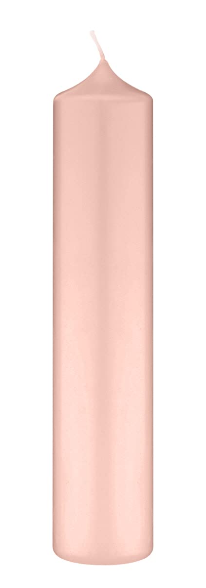 (Bienenwachs Kerzen Taupe Rosa 300 x Ø 100 mm, 4 Stück, Kerzen mit Dornbohrung in RAL Kerzengüte Qualität