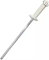 Chaira Estriada Profissional Inox 43cm Grande para Afiar Facas, Cutelos, Faca Açougueiro, Cozinha