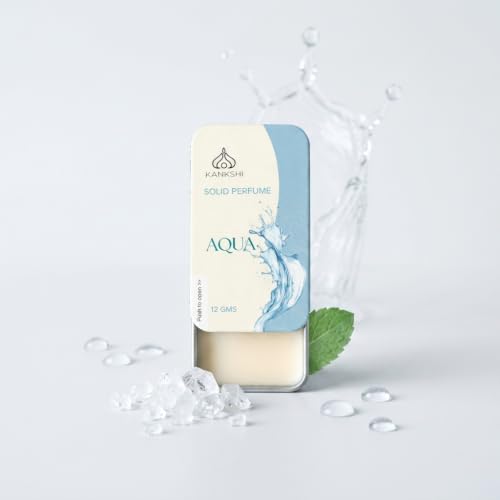 Image of Unisex Aqua Solid Perfume Solid Perfume 12GM - Skin Friendly Pocket Size - Luxury Solid Perfume for Men & Women - Long Lasting Scent - Ideal for Travel & Daily Use