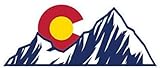 Colorado Mountain Sun Sticker Die Cut Decal CO Mountains Denver Boulder Native Bumper Sticker Vinyl Sticker Car Truck Decal 5'
