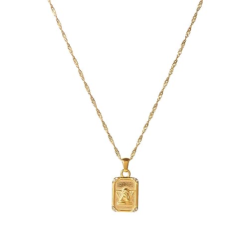 IBARA Women Gold Dianty Necklace Sun Crescent Moon Star Evil Eye ...