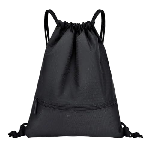 Sac à dos Oxford avec cordon pour sport et basket-ball noir grand format
