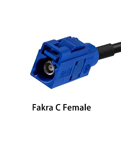 Vecys Fakra C Female to Fakra C Female Blue Pigtail Cable RG174 6IN/15CM GPS Antenna Extension Cable for Car Radio - Image 3