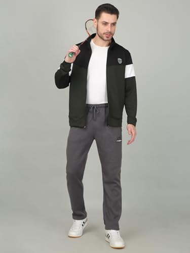Image of Cantabil Solid Green Full Sleeves Mock Neck Regular Fit Men's Casual Jacket | Casual Winter Jackets for Men | Mens Jackets for Winter Wear (P MJKT00293)