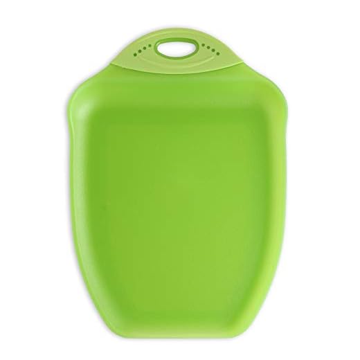 Dexas Chop & Scoop Cutting Board, 9.5 by 13 inches, Solid Green, 322-J383